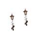 Mipcase 2pcs Solar Wind Chime Light Garden Windchime Sonnet Chime Tubes Birthday Party Gifts LED Light Strip Metal Wind Chime Metal Garden Windchine Wrought Iron Lawn Lamp Outdoor