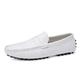 AQQWWER Mens Dress Shoes Men Shoes Brand Formal Casual Mens Loafers Soft Breathable Slip on Boat Shoes (Color : White, Size : 8)