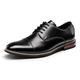 AQQWWER Mens Dress Shoes Men's Shoes Formal Business Oxford Shoes Classic Handmade Men's Wedding Shoes Large Size Business Shoes Casual Lace Up Everyday Single Shoes (Size : 9 US)