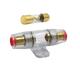 1pcs 10 * 38MM Gold Plated Glass AGU Fuse Fuses Pack Car Audio Amp Amplifier 10A 15A 20A 25A 30A 40A 50A 60A 70A 80A 100A Car Fuse Protected circuits (Color : Fuse and Fuse Holder, Size : 20A)