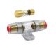 1pcs 10 * 38MM Gold Plated Glass AGU Fuse Fuses Pack Car Audio Amp Amplifier 10A 15A 20A 25A 30A 40A 50A 60A 70A 80A 100A Car Fuse Protected circuits (Color : Fuse and Fuse Holder, Size : 80A)