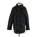 Levi's Coat: Mid-Length Black Print Jackets & Outerwear - Women's Size Medium