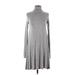 LA Made Casual Dress - Sweater Dress: Gray Marled Dresses - Women's Size X-Small