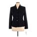 Jones New York Blazer Jacket: Below Hip Black Solid Jackets & Outerwear - Women's Size 14