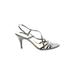 Antonio Melani Heels: Gray Shoes - Women's Size 9 1/2 - Open Toe