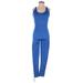 Jumpsuit Scoop Neck Sleeveless: Blue Print Jumpsuits - Women's Size Small