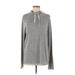 J.Crew Factory Store Pullover Hoodie: Gray Marled Tops - Women's Size Medium