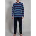 Schlafanzug GÖTZBURG Gr. 54, blau (blau, mittel, ringel) Herren Homewear-Sets Pyjamas
