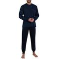 Pyjama GÖTZBURG Gr. 52, blau (blau, dunkel, allover) Herren Homewear-Sets Pyjamas