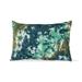 24"x16" Blue Tie Dye Lumbar Cotton Accent Decorative Throw Pillow Poly Filled Removable Insert Rectangle - 24 x 16