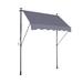 Manual Retractable Awning-118'' Sun Shade Cover with UV Protection - Polyester Made