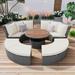 Nestfair 5-Piece All-Weather PE Wicker Sectional Sofa Set with Cushions