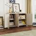 Retro Minimalist Curved Sideboard With Gold Handles and Adjustable Dividers,Versatile Use