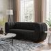 Furniture of America Lucinda Modern Vertical Channel Tufted Boucle Accent Sofa Couch with Wooden Legs