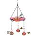 Hummingbird Feeder Glass with Hanging Bird Bath for Outside Combo Set,12 Fluid Ounces,Solar Hummingbird Bath