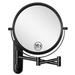 8 Inch Wall Mounted Makeup Vanity Mirror, Double Sided 1x/10x Magnifying Mirror, Swivel with Extension Arm Mirror (Black)