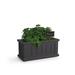 Cape Cod Rectangle Planter - Graphite Grey - 24" x 11" x 11" - Polyethylene - Built-in Water Reservoir (4839-GRG)