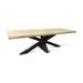 REDDE-Z Solid Wood Dining Table - Natural Oak/Black