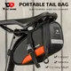 WEST BIKING 1.2L Mini Bicycle Bag Saddle Bag Portable Refletive Tail Seatpost Riding Storage MTB