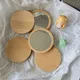 Nan Wooden Portable Makeup Mirror Gift Small Round Mirror Beauty Makeup Repair Mirror Creative Diy