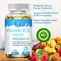 Vitamin B12 Capsule 1000 Mcg Methyl B12 Organic Spirulina Protect Nervous System& Blood Cell Immune