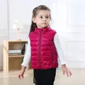 T135 KIDS Autumn Ultra Light Vest Brand Natural Duck Down Stand Collar Vest leggero Baby Jacket