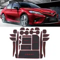 24 stücke Auto Gummi Anti-Rutsch-Matte Untersetzer Tür Slot Matte Set für Toyota 8. Camry 2018 2019