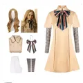 Megan Cosplay Kostüm Perücke Megan Kleid Ai Puppe Roboter Kleid Top Socken Megan Full Set Outfit für