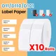 Niimbot D110 Label Paper Mini Portable Thermal Printer Tags Impresora Adhesive White Transparent