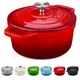 vancasso Dutch Oven 2L Cast Iron Pot with Stainless Steel Knob Lid Naturally Non-Stick Enamelled