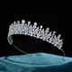 Bride Crowns Tiaras Luxury Cubic Zirconia Bridal Headdress Diadems Wedding Crowns Birthday Party