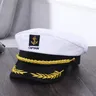 Yacht Captain Hat Navy Marine Admiral Cap regolabile White marsuits Captain Hat Navy Hat Yacht Theme