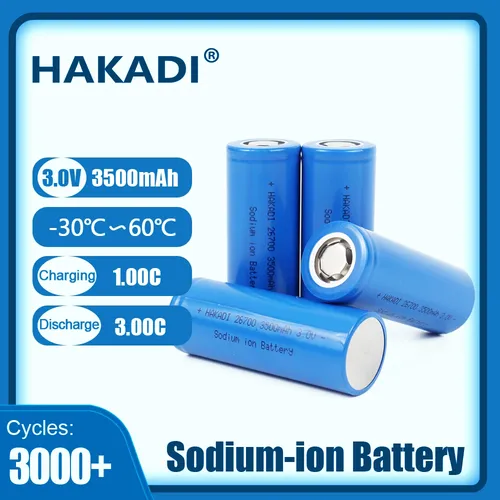 Hakadi 3500 3v mah Natriumionen-Akkus für Niedertemperatur-Entladung