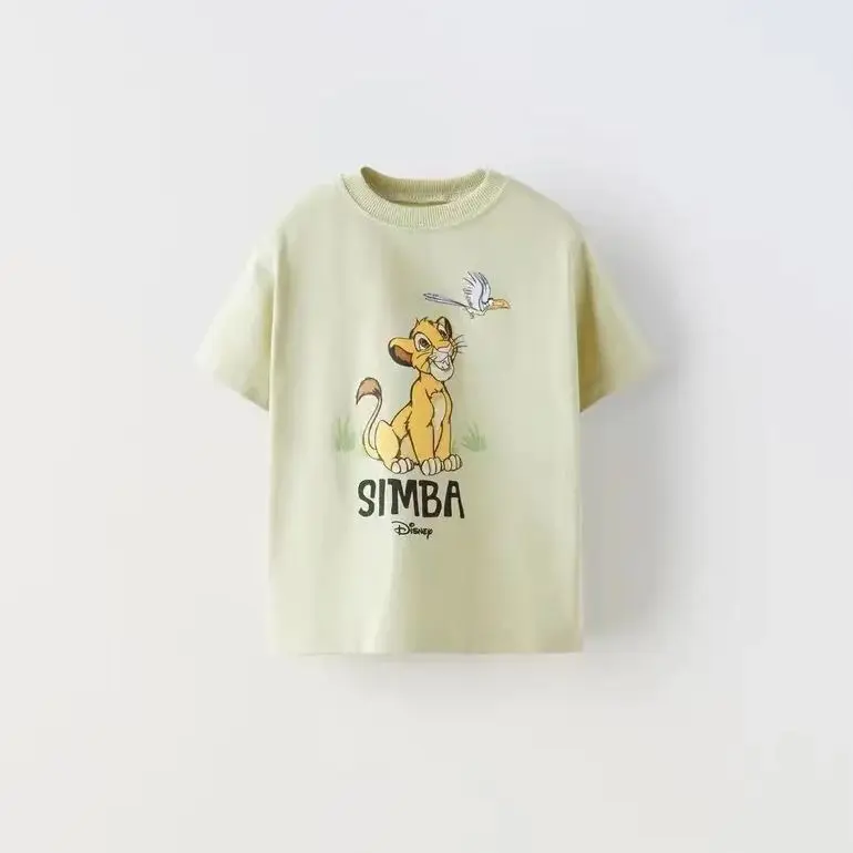 Kind neues Kostüm Kurzarm Tops lässig lose Pullover Basis Shirt Baby Druck Rundhals ausschnitt T-Shirt niedlichen T-Shirts Image