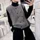 High-Grade Twist Sweater Vest Cardigan Women Autumn and Winter French Stacked Knit Vest Sleeveless