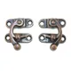 Retro Small Box Hinges AndAntique Right Hook Hasp Wood Jewelry Box Hasp Catch Decoration For Cabinet