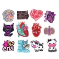 Cow Heart CNA Acrylic Charms Flat Back Epoxy Pedant Fit DIY ID Card Badge Holder Jewelry Making