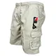 Male Overalls Elastic Waist Outdoor Cargo Shorts Cycling Shorts Multi-pockets Loose Work Shorts