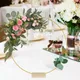 10Pcs Metal Floral Hoop Centerpiece with 10 Wood Stands Sturdy DIY Wreath Ring Table Decoration for