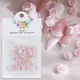 30 teile/beutel Acryl Nachahmung rosa Rose Blume Nail Art Zubehör gemischte Perlen Stahlkugel DIY