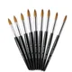 Kolinsky Acrylic Nail Brush Black Nail Art Mink Brush Wood Handle Size 6-24 for Beginner