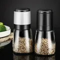 Manual salt and pepper grinder pulverizer Transparent glass jar spice jar grinder seasoning bottle