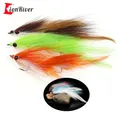 Lion river 7.5 ″ Bucktail Body Big Baitfish Fly Doppel täuscher Gelenk Streamer Köder für See barsch