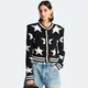 New 2024 Spring Knit Cardigan Star Jacquard Coat Women Sweater Luxury Design Iconic Lion Gold Button