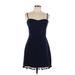 French Connection Casual Dress - Party Sweetheart Sleeveless: Blue Solid Dresses - Women's Size 12