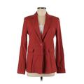 Nordstrom Blazer Jacket: Below Hip Red Solid Jackets & Outerwear - Women's Size Medium