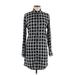 Rag & Bone/JEAN Casual Dress - Shirtdress Collared Long sleeves: Gray Print Dresses - Women's Size Medium