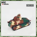 MOC-87208 WW2 Military Arms French Cavalry Tank Building Block Soumia S35 Armored Vehicle Model