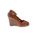 FRYE Wedges: Brown Print Shoes - Women's Size 9 - Round Toe