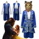 Anime Beauty and Beast Costume Adults Prince Adam Cosplay Dress Costume Uniform Mask for Men